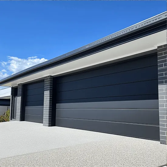 A custom styled garage door on a new home