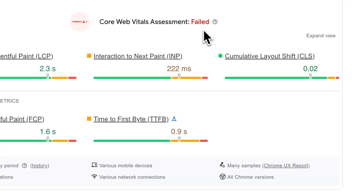 Google PageSpeed Insights results for a live ecommerce store — screen recording frame, July 10, 2026.