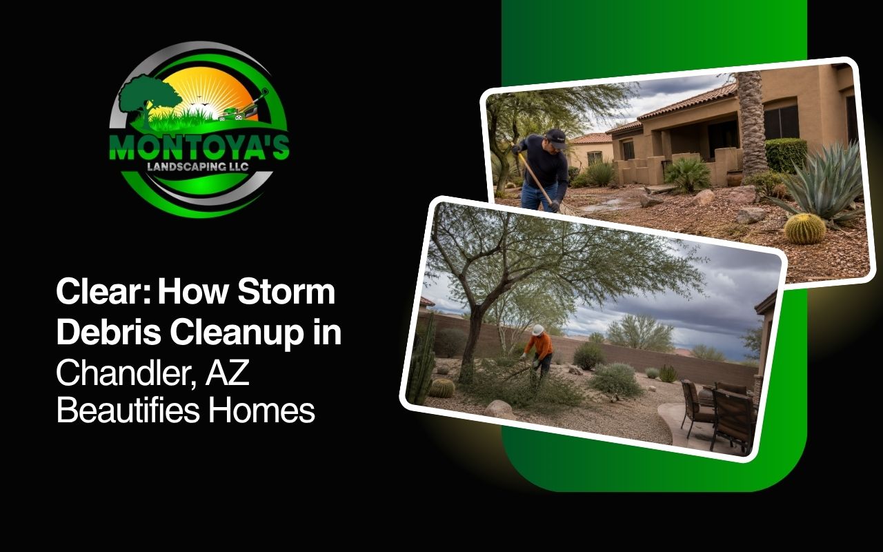 Storm debris cleanup in Chandler, AZ after heavy wind