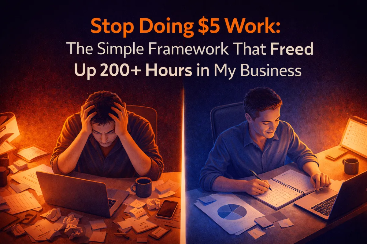 Stop Doing $5 Work: The Simple Framework That Freed Up 200+ Hours in My Business