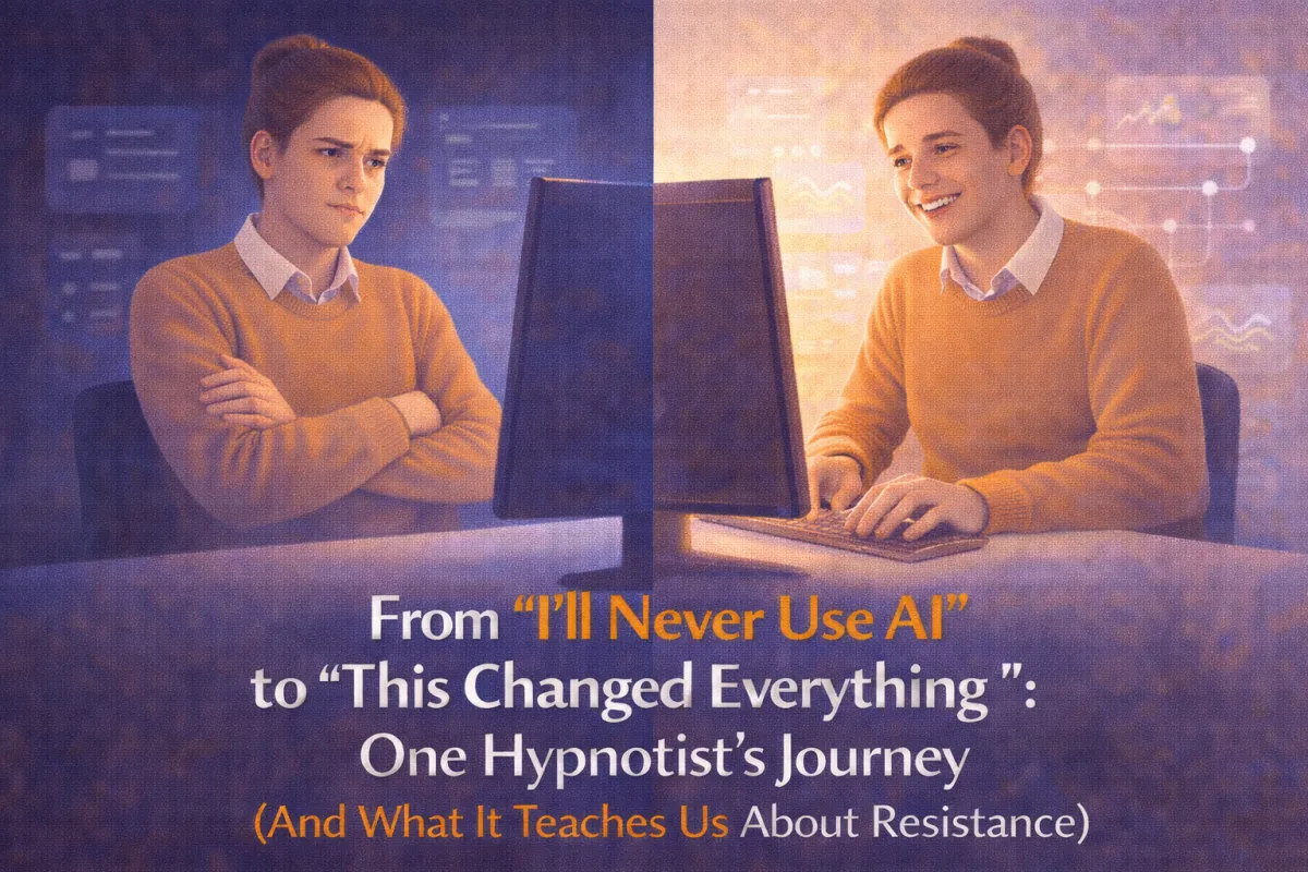 From "I'll Never Use AI" to "This Changed Everything": One Hypnotist's Journey (And What It Teaches Us About Resistance)