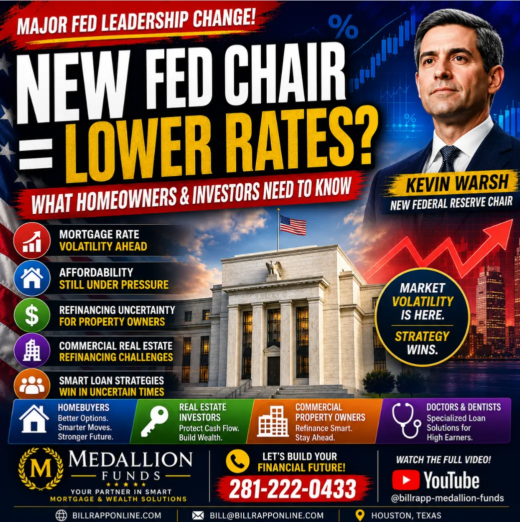 ⚠️ Fed Leadership Shakeup: How Mortgage Rates, Refinancing, and Real Estate Could Be Impacted 💰