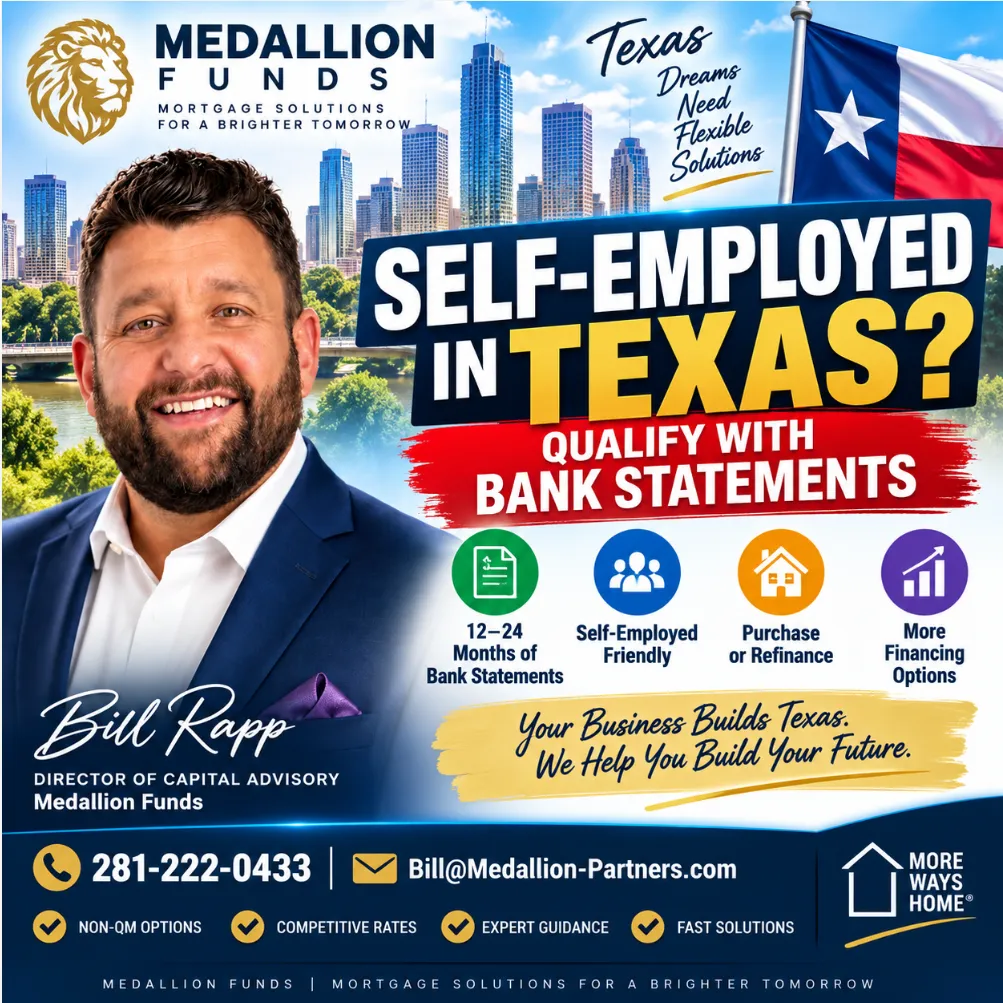 š¤ Self-Employed in Texas? How Bank Statement Mortgage Loans Can Turn Your Deposits Into Buying Power š°