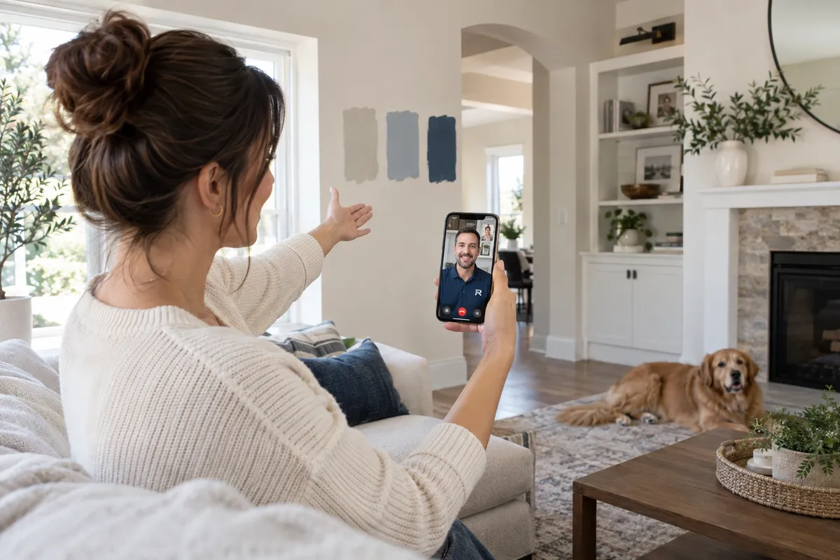 Homeowner doing virtual inspection