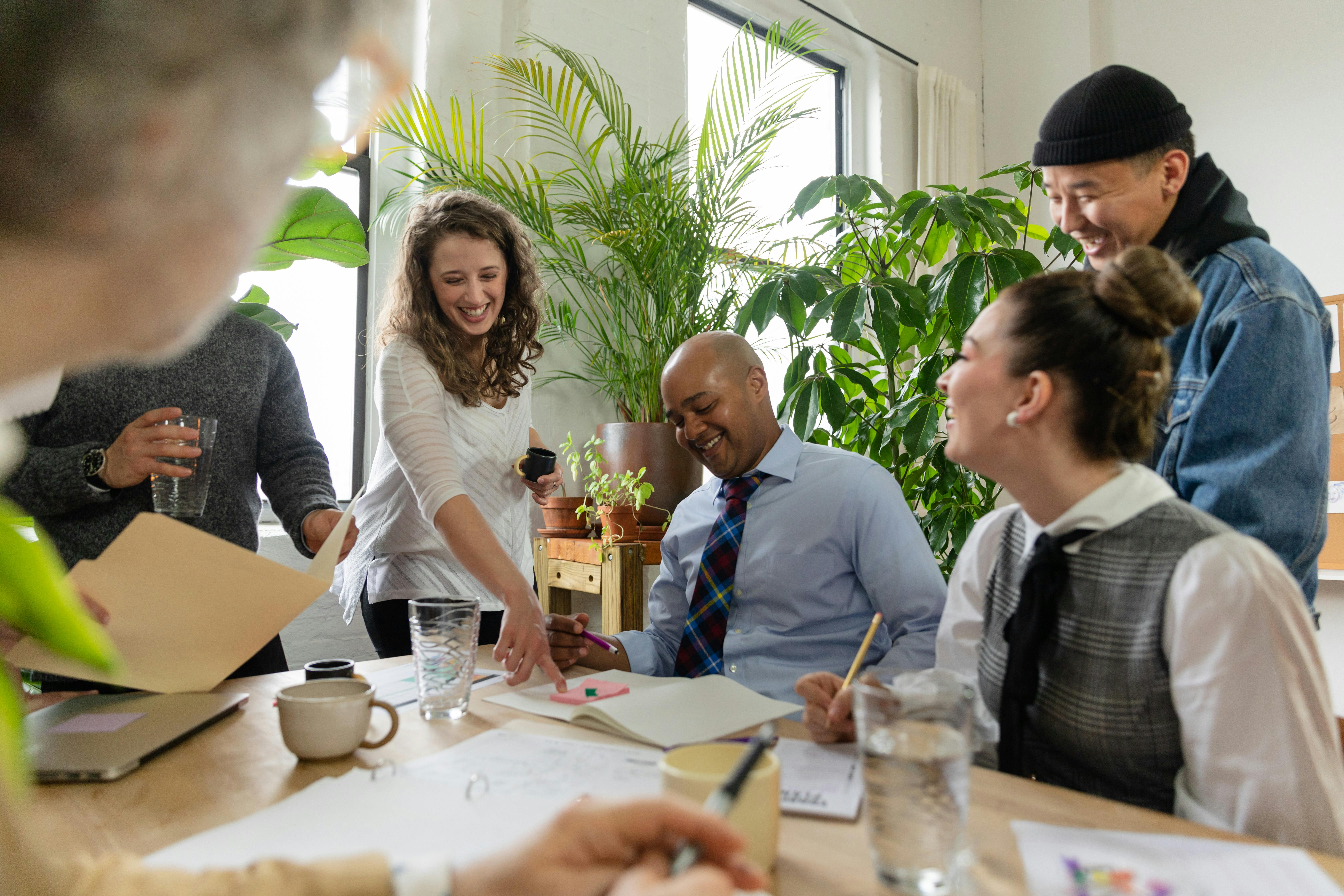 A team collaborating