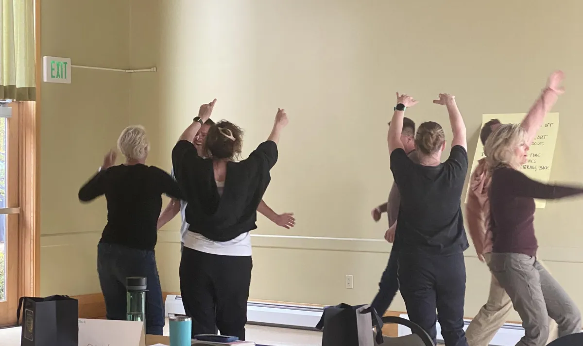 professionals dancing during a workshop
