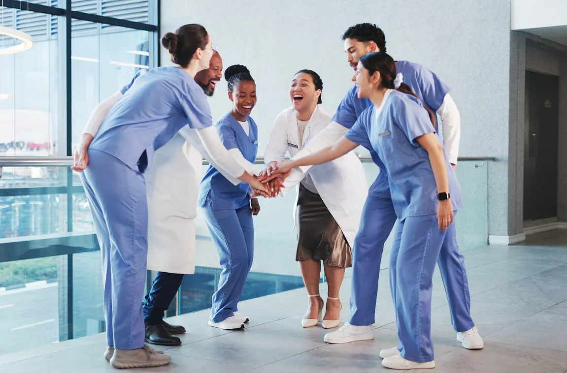 healthcare workers excited