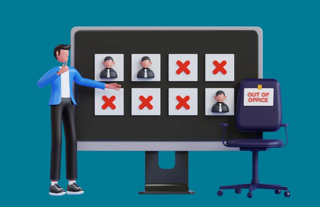 picture of a man looking at a work callout board