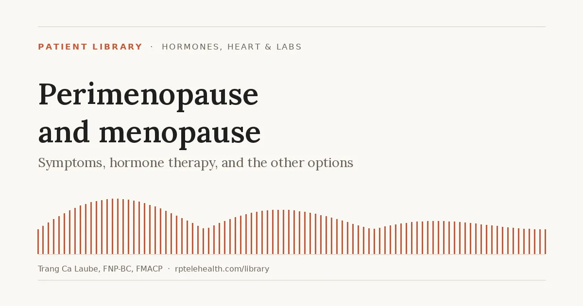 Perimenopause and menopause — Reclaim Power Telehealth patient library