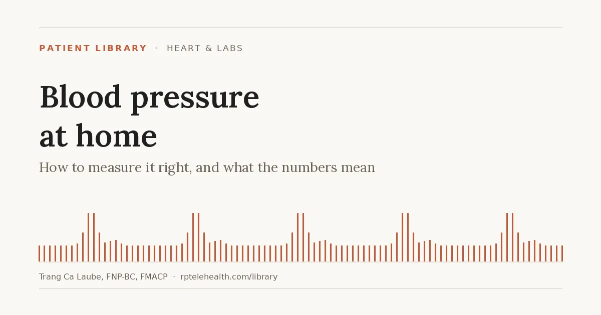 Blood Pressure at Home: How to Measure It Right, and What the Numbers Mean