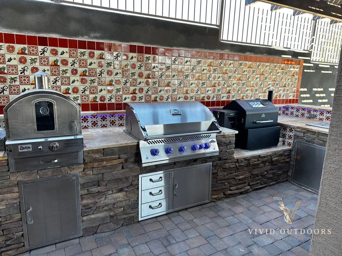 Outdoor Kitchen, Outdoor Kitchens, Built In Grill, Blackstone, Pizza Oven