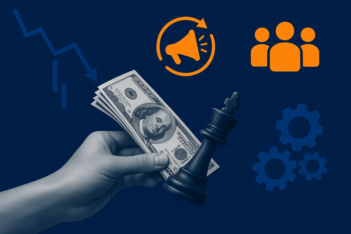 A person placing a piece of wood into a pyramid