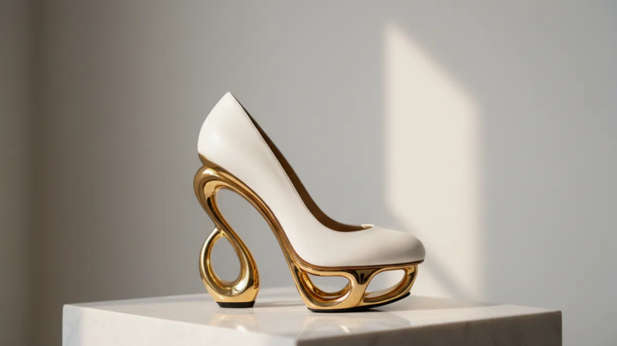 A boutique consultant assists a customer in a luxury RUTHELIZA showroom