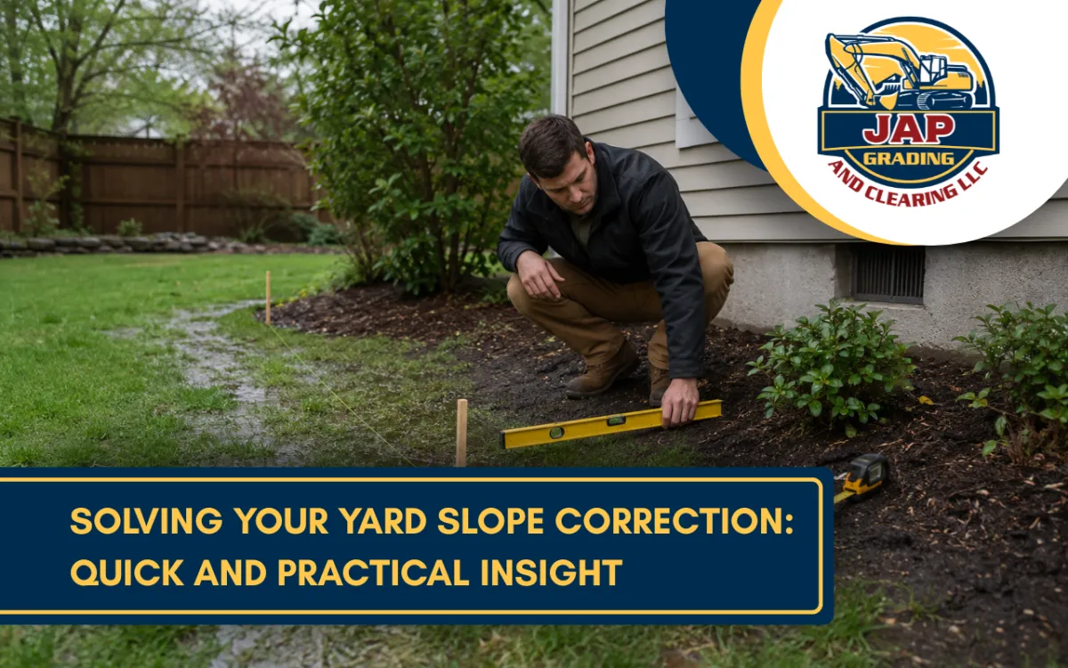 Yard Slope Correction for Better Water Runoff Control