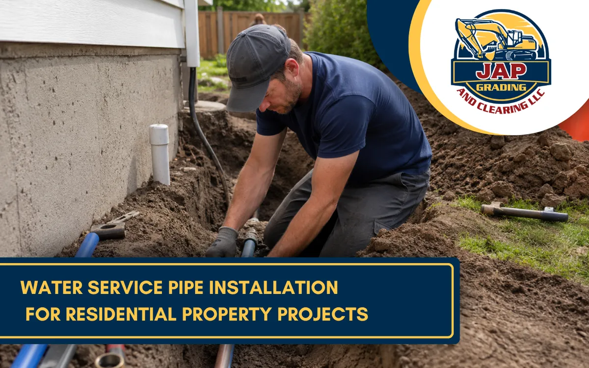 Water Service Pipe Installation for Residential Property Projects