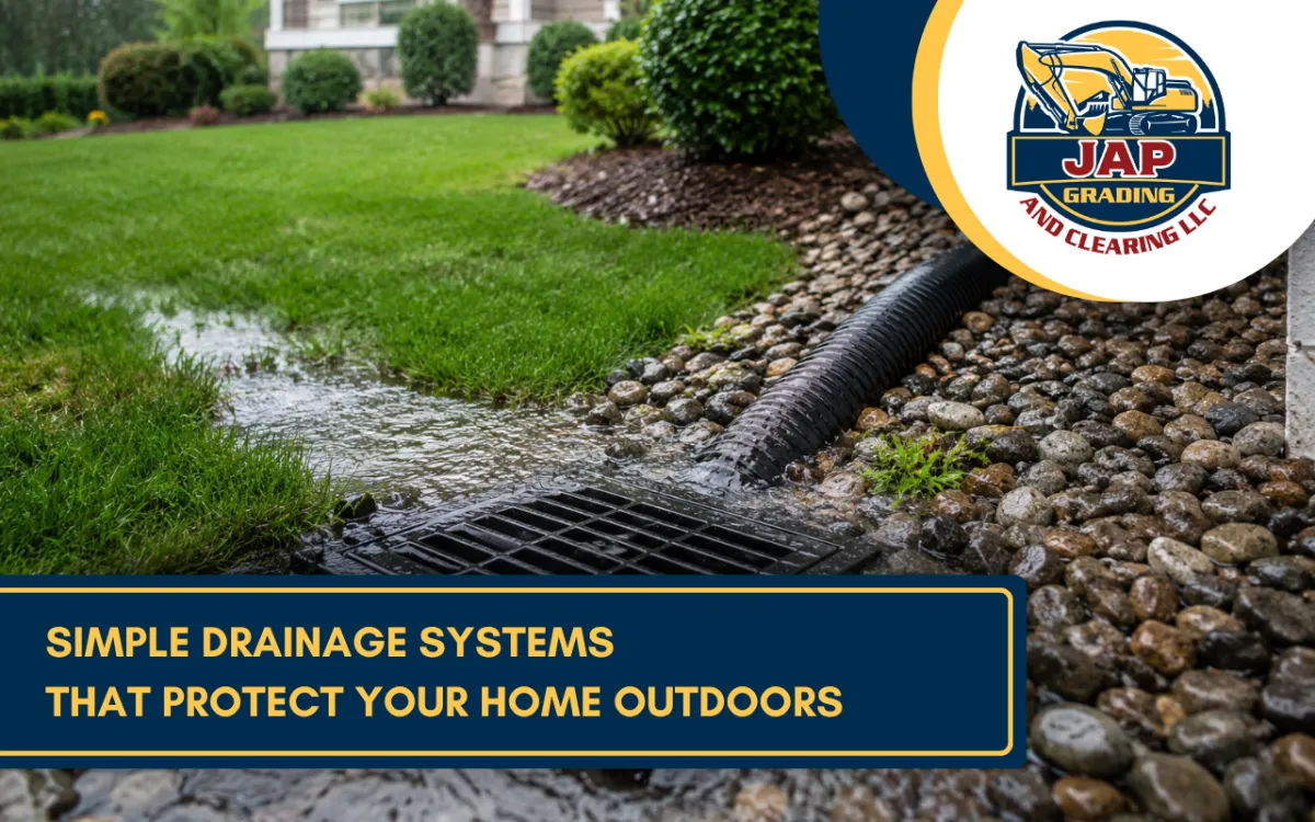 Drainage systems helping control water across a residential yard