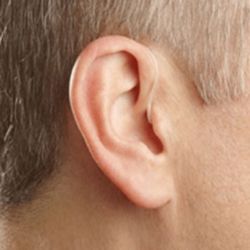 BTE hearing aid in an ear