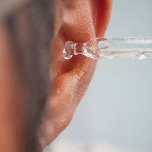 ear drops in ear