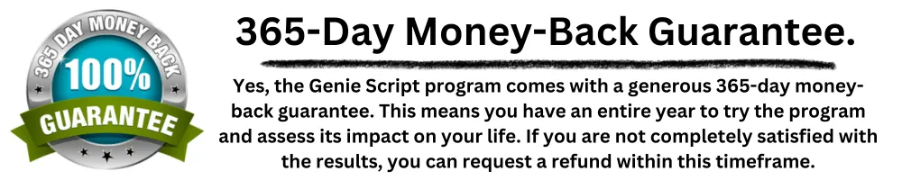 Genie Script money back guarantee