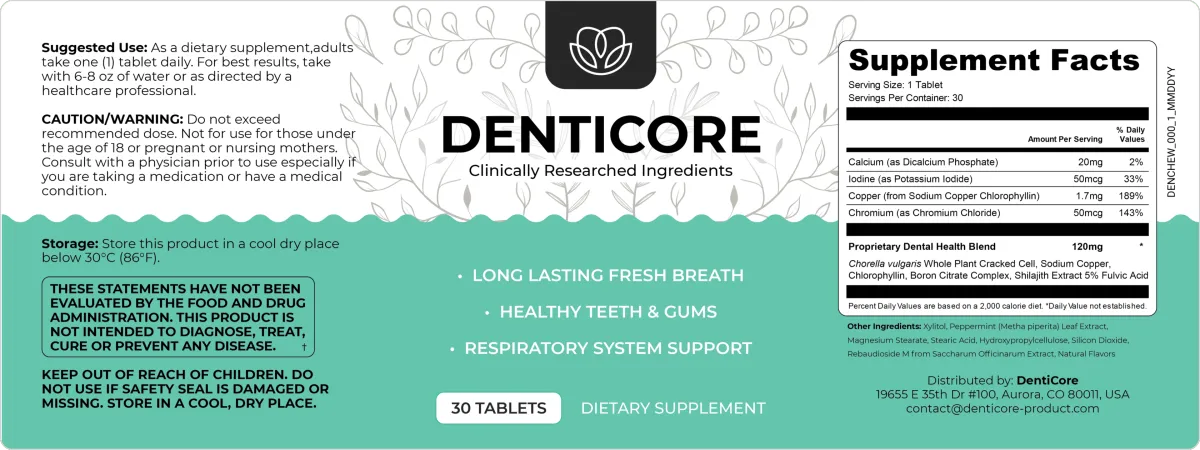 Denticore-lable