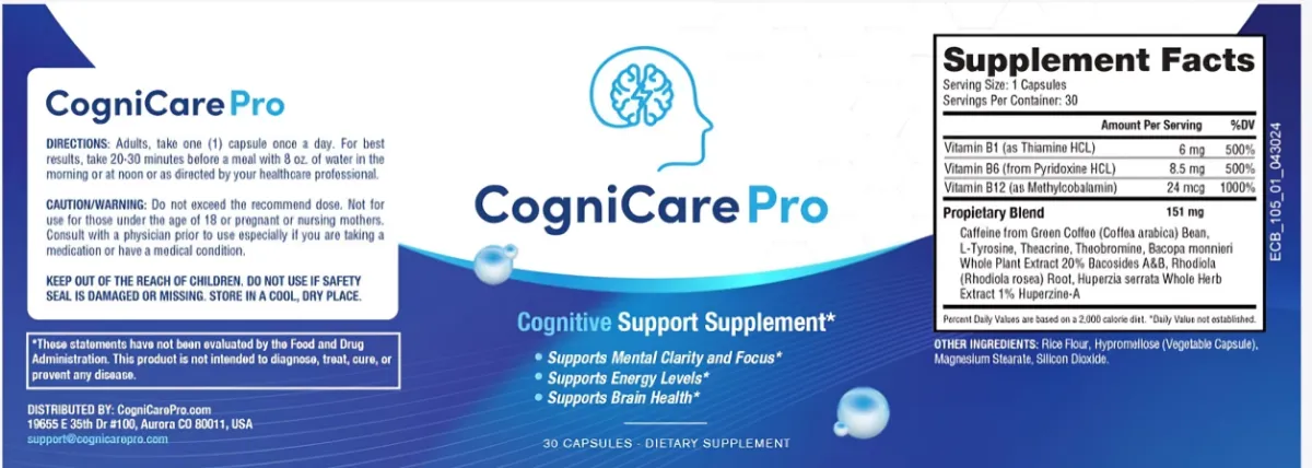 CogniCare Pro-lable