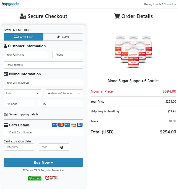 Blood-Sugar-Complete-checkout-page-image