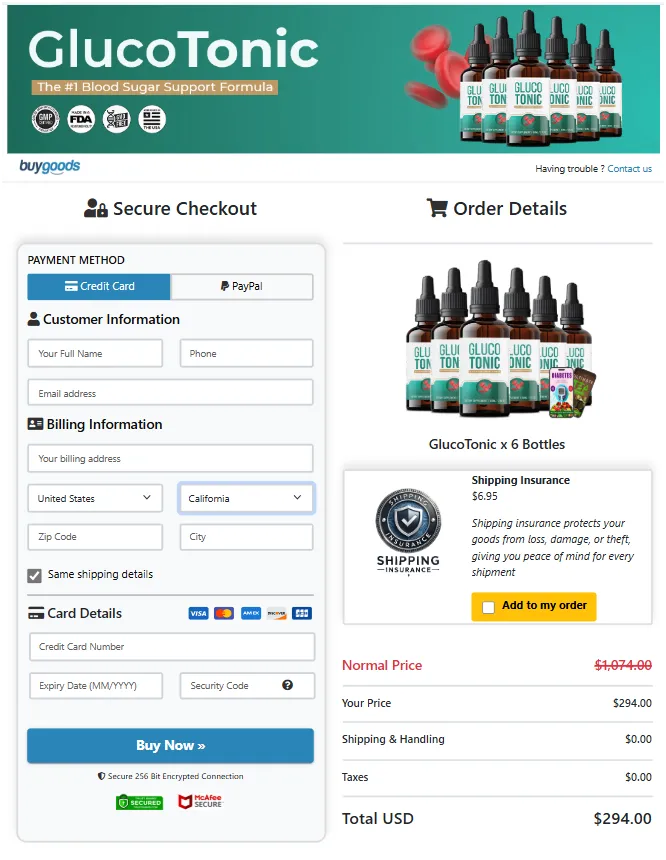 Glucotonic-orderform