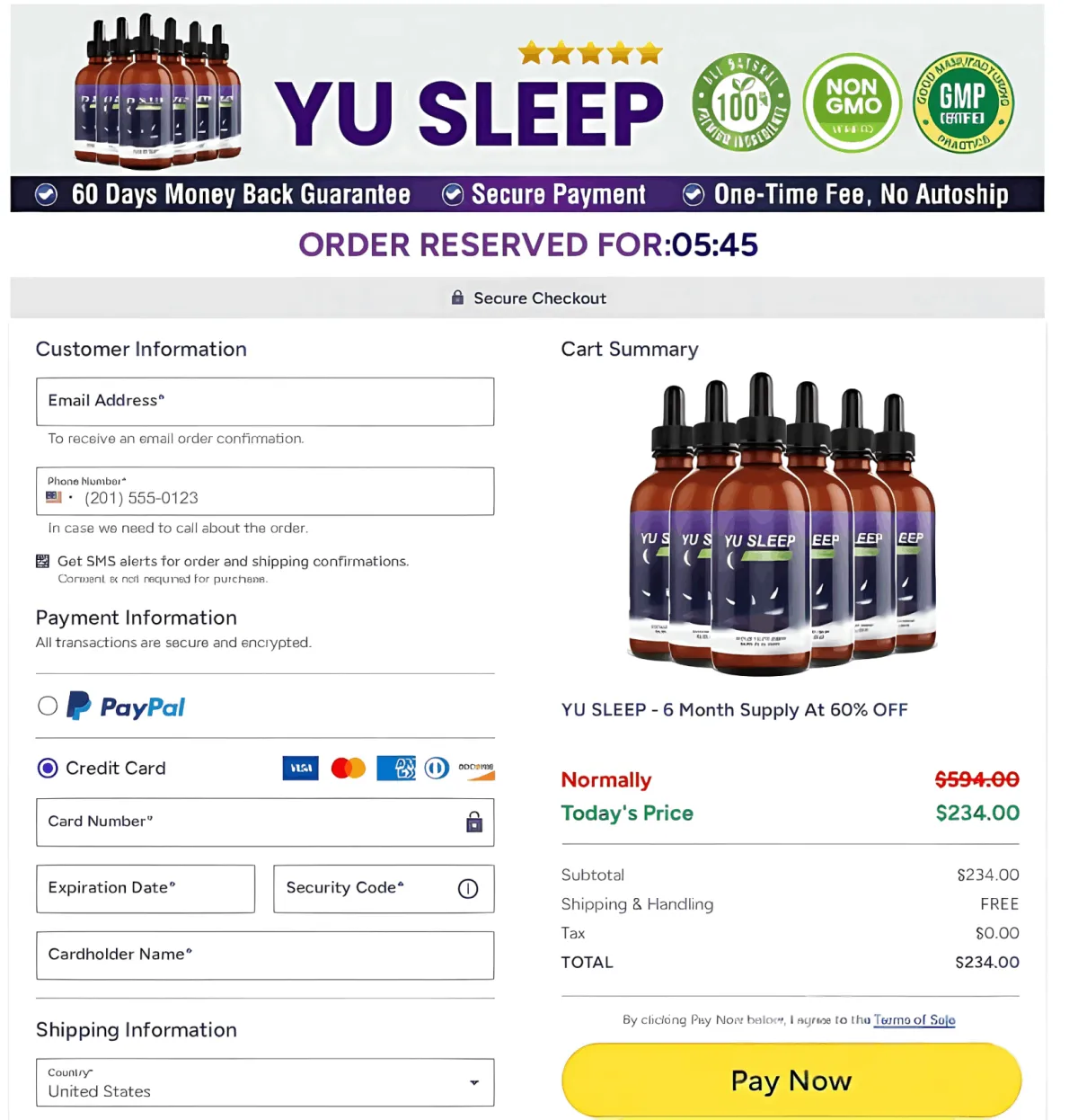 Yu-Sleep -orderform