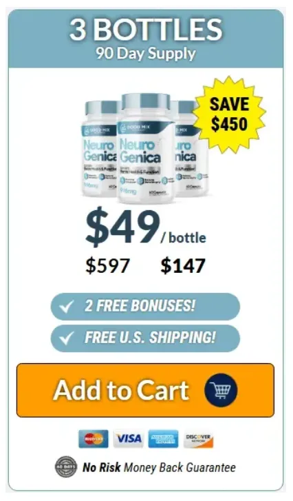 NeuroGenica supplement bottle supporting healthy nerve function