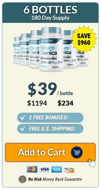 NeuroGenica nerve health formula product bottle image