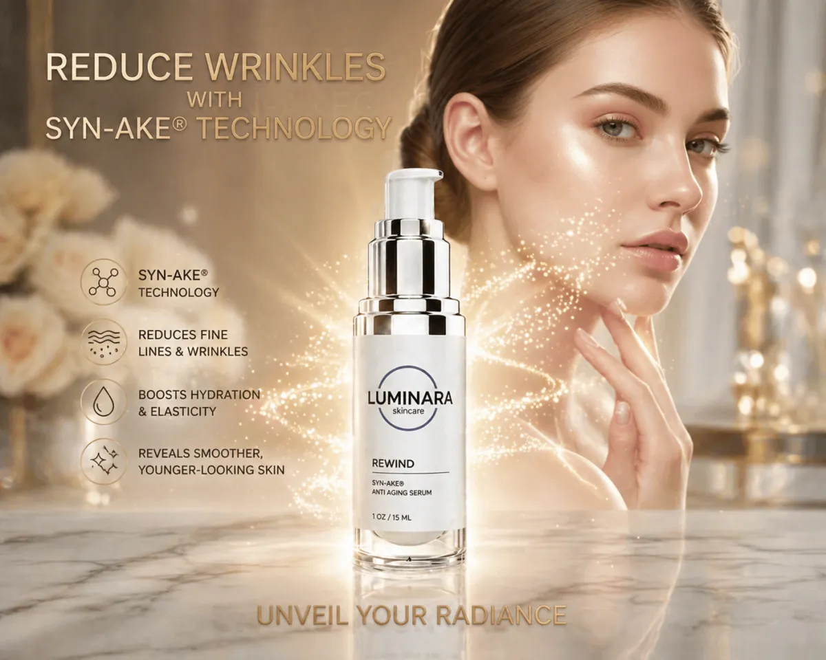 Luminara Rewind skincare glowing skin results USA beauty product”