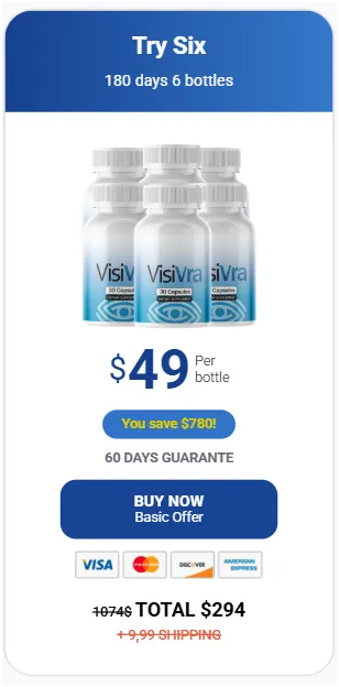 Visivra six bottle bundle package with long term wellness supply