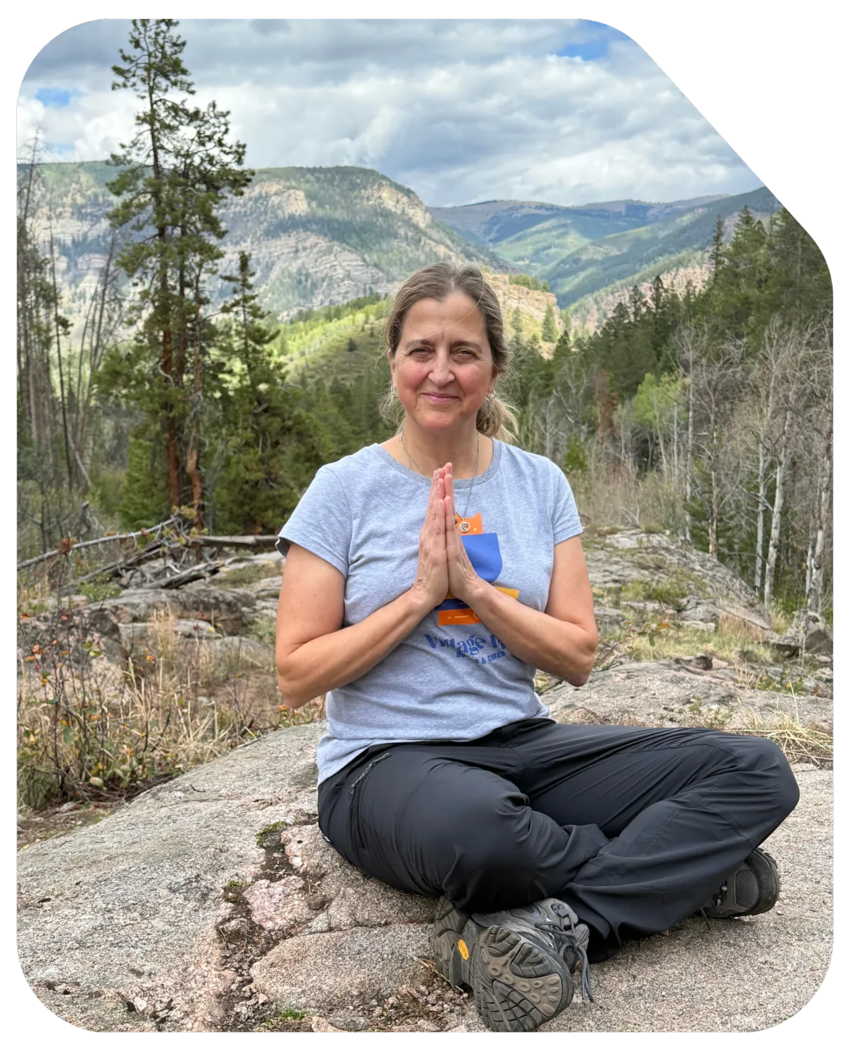 Kristine in yoga pose