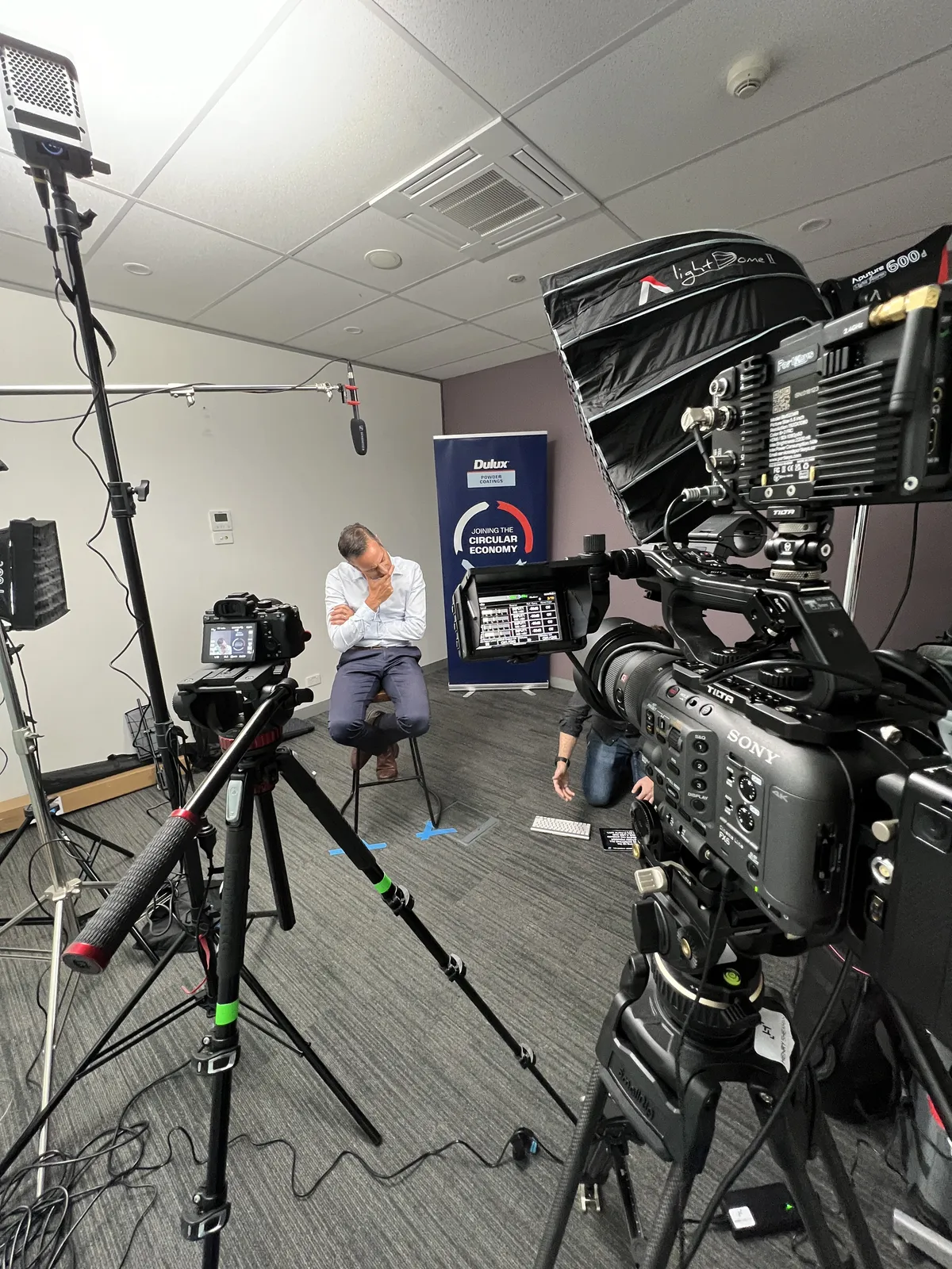 Behind the scenes on a shoot in Dandenong South
