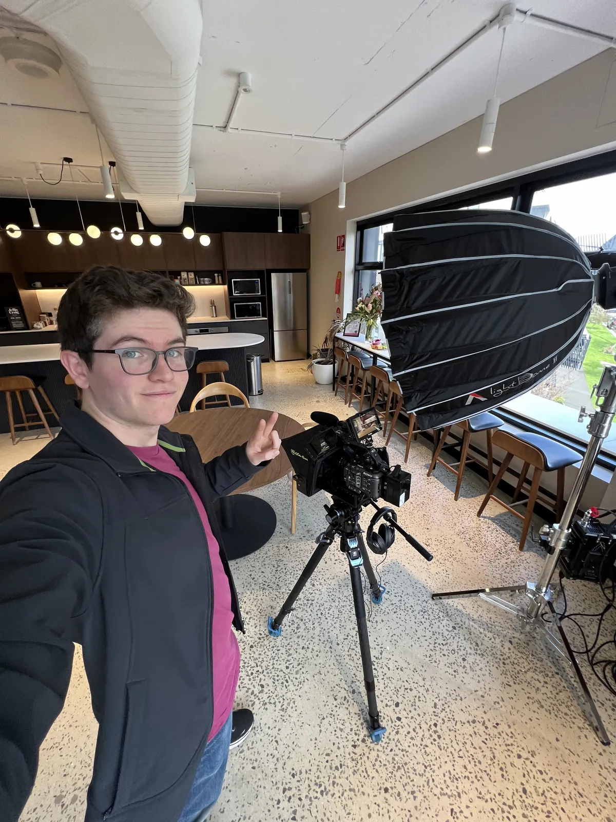 Behind the scenes on a shoot in Essendon