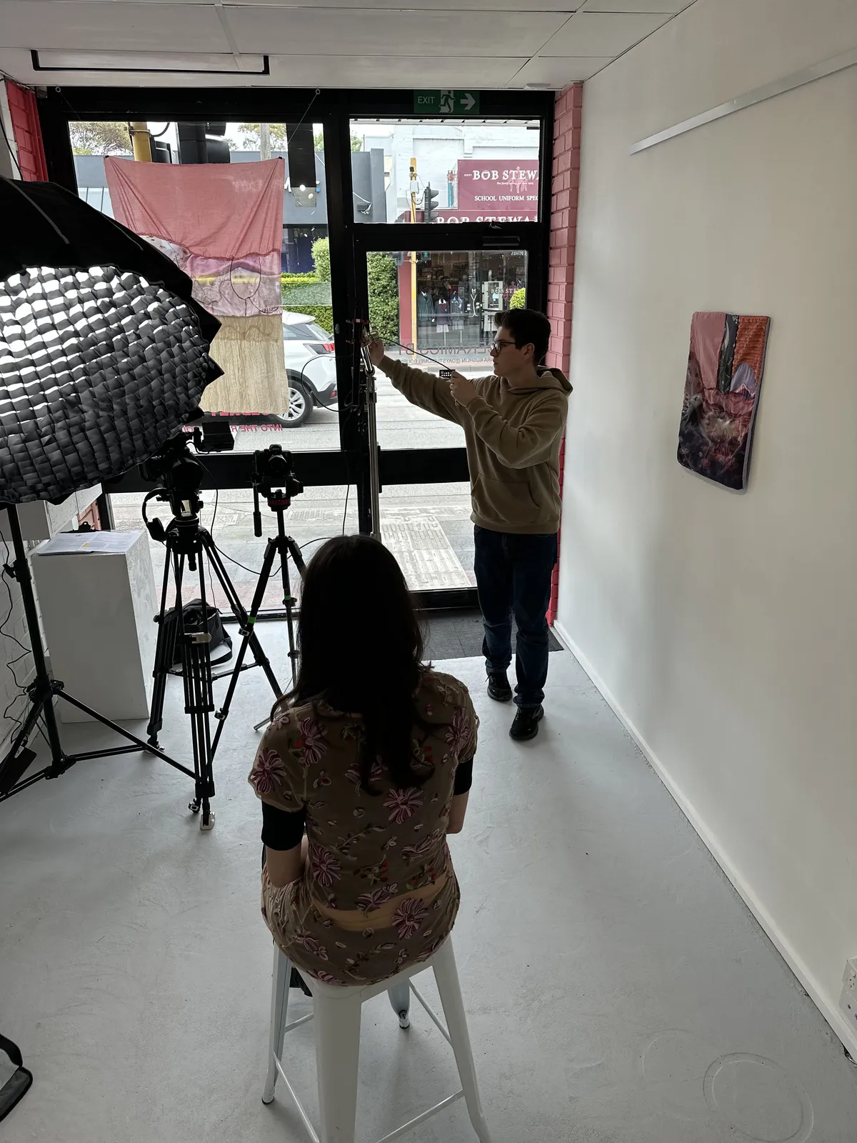 Behind the scenes on a shoot in Malvern East
