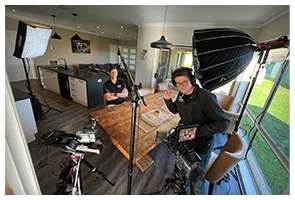 Shooting in a commercial kitchen