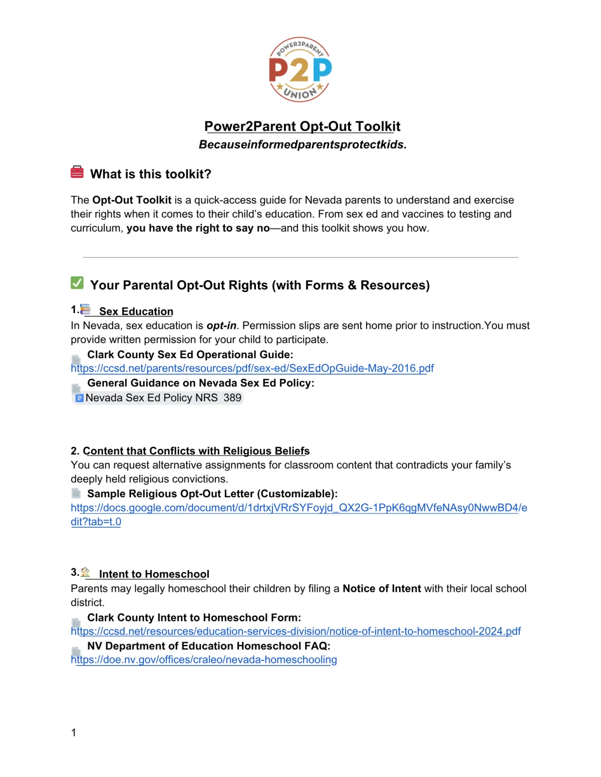 opt out 1 