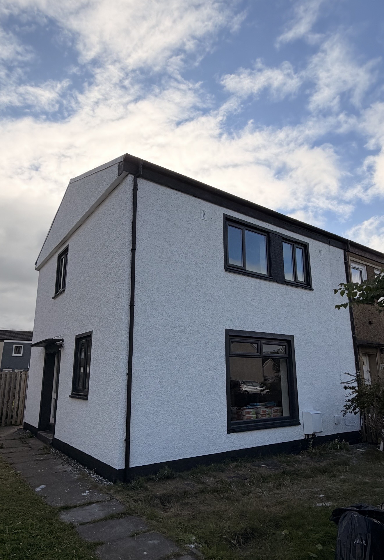 Recent house exterior spray painting project in Glasgow