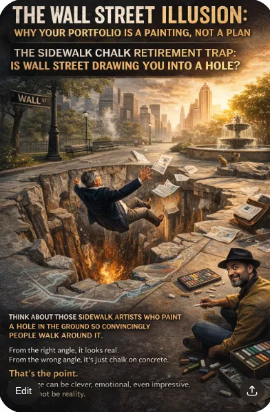 The Side Walk Chalk vs Wall St Illusion