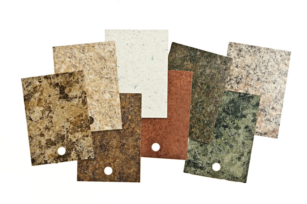 a group of different material samples