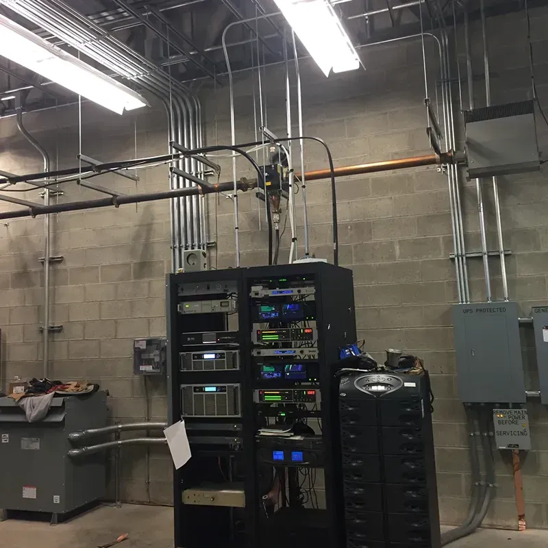 Commercial storefront with professional electrical lighting
