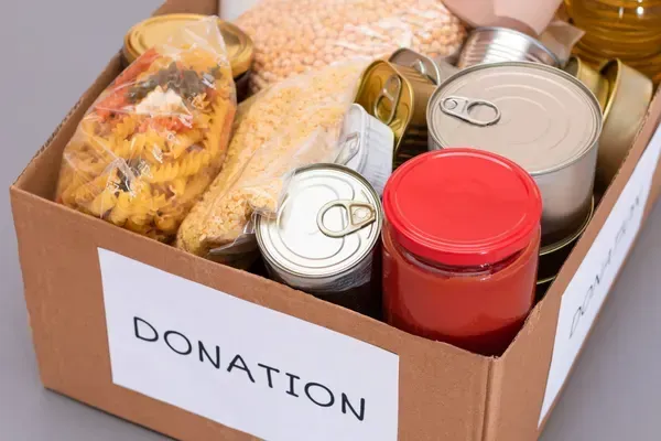 Donate canned goods to The Fountain Food Pantry in Gwinnett County