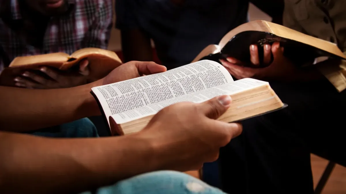 Men studying the Bible at The Fountain Church