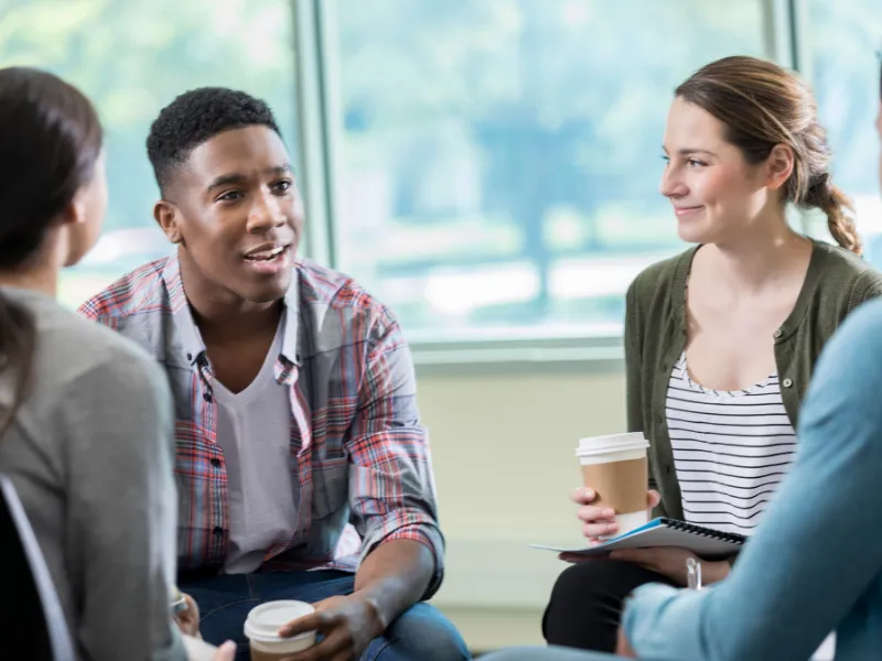 Teenagers enjoying community and friendship through Fountain Students youth ministry in Lawrenceville GA