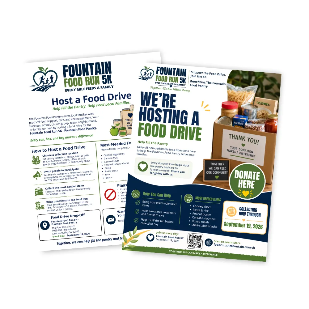 Food drive flyer mockup