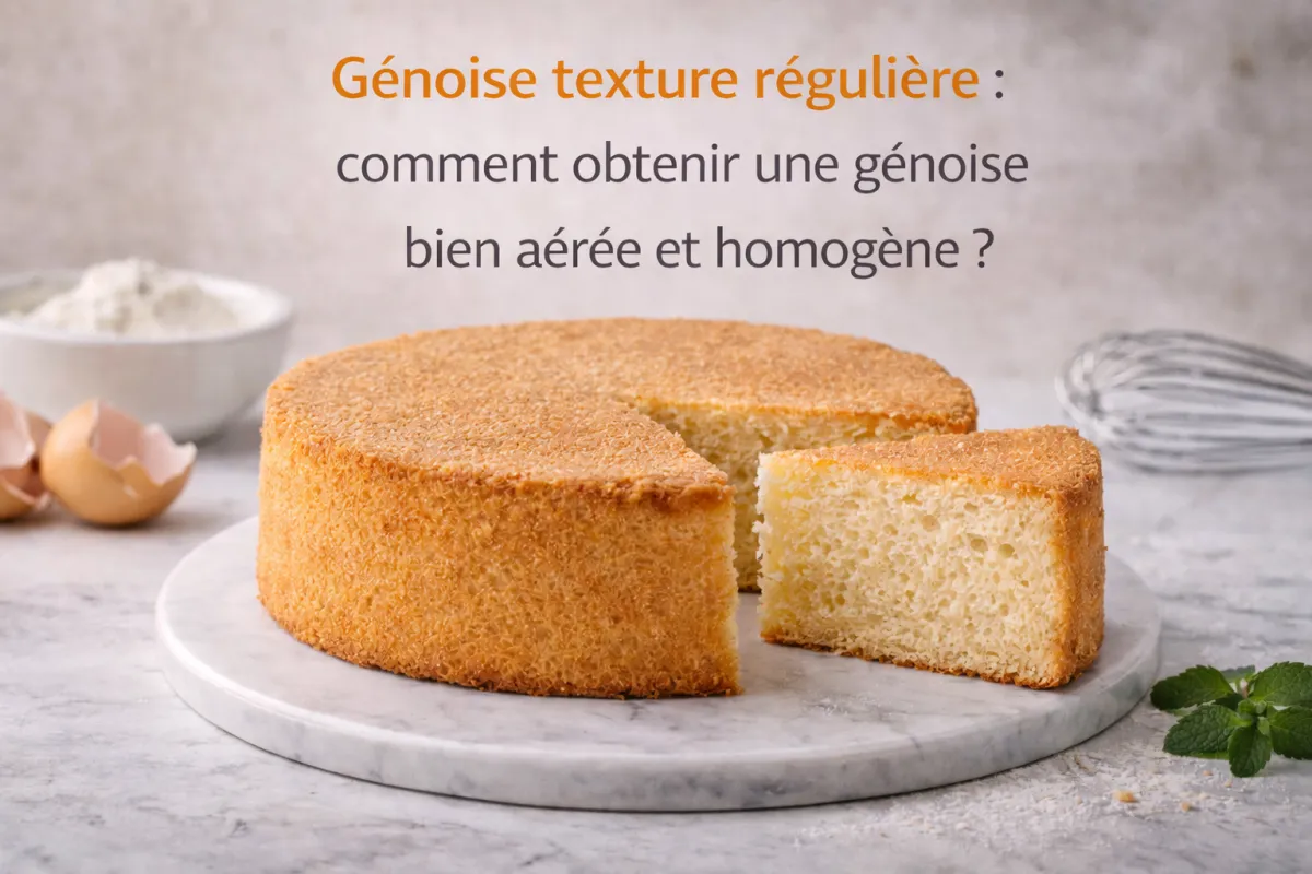Génoise texture régulière : comment obtenir une génoise bien aérée et homogène ?