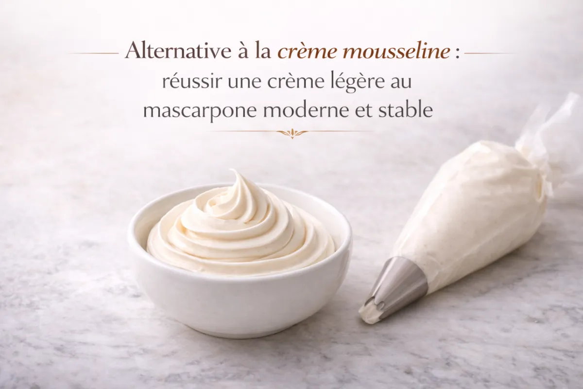 Alternative à la crème mousseline : réussir une crème légère au mascarpone moderne et stable