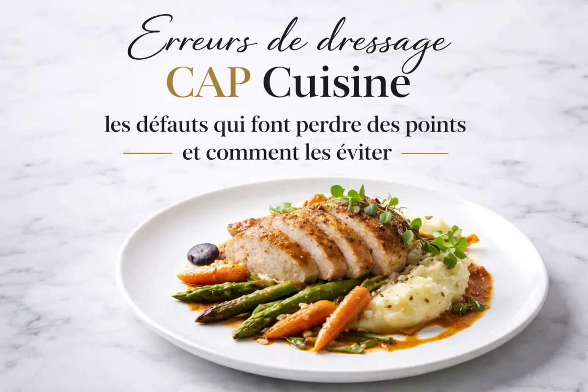 Erreurs de dressage CAP Cuisine : les défauts qui font perdre des points et comment les éviter