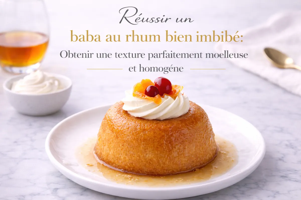 Réussir un baba au rhum bien imbibé : obtenir une texture parfaitement moelleuse et homogène